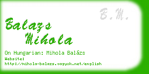 balazs mihola business card